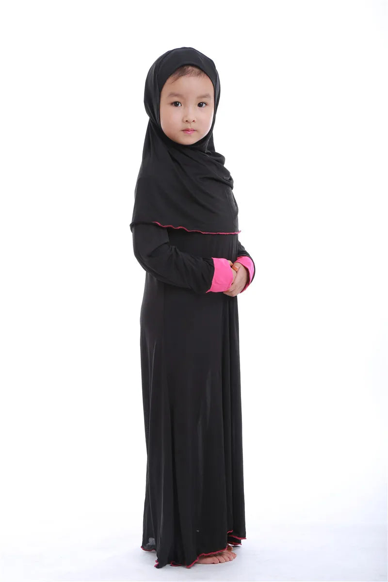 "SPECIAL RAMADAN" Ensembles musulmans pour Ramadan, Robe de prière pour enfants filles, Hijab Abaya arabe, longue Robe avec foulard, Kaftan islamique