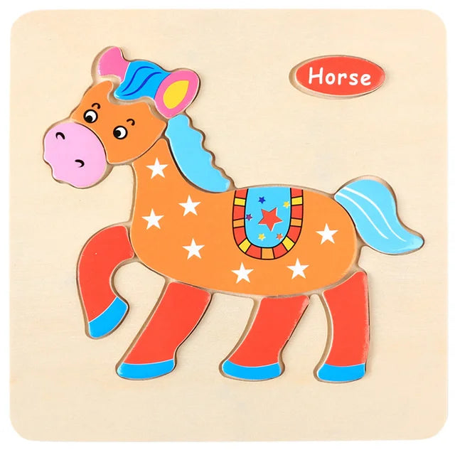 "JOUET" Jouets pour bébés : Puzzle 3D en bois, jeu éducatif pour enfants