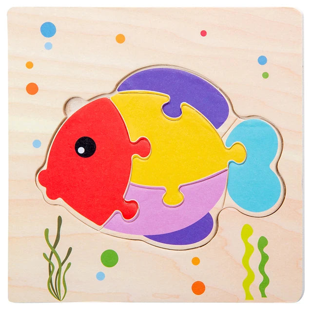 "JOUET" Jouets pour bébés : Puzzle 3D en bois, jeu éducatif pour enfants