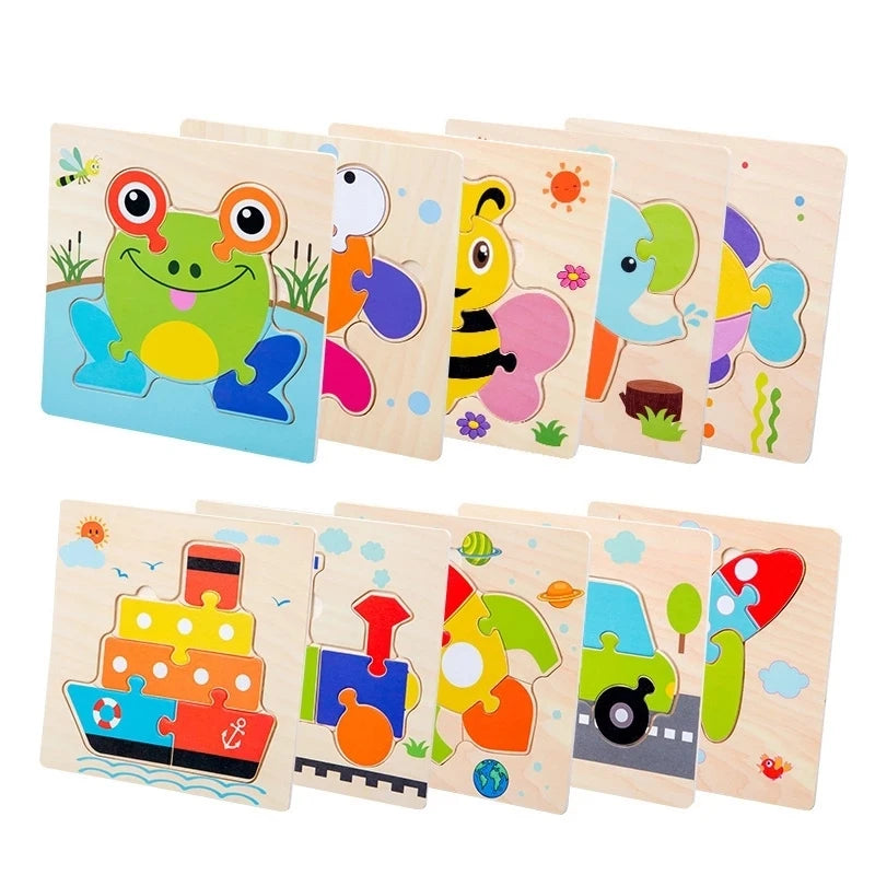 "JOUET" Jouets pour bébés : Puzzle 3D en bois, jeu éducatif pour enfants
