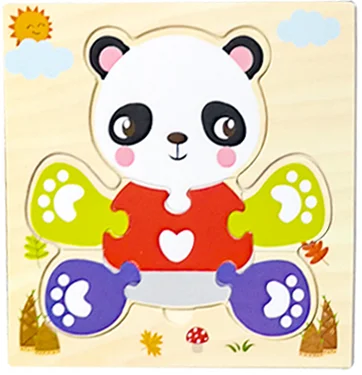 "JOUET" Jouets pour bébés : Puzzle 3D en bois, jeu éducatif pour enfants