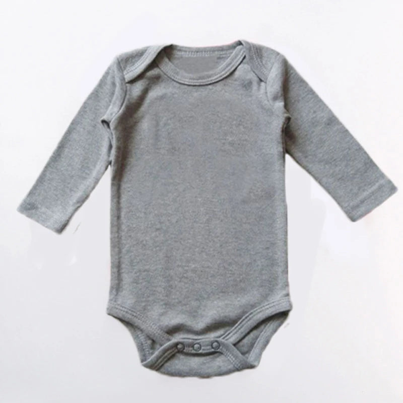 "COMBINAISON" Combinaison bébé unie garçon/fille à manches longues, 100 % coton, pour nouveau-né