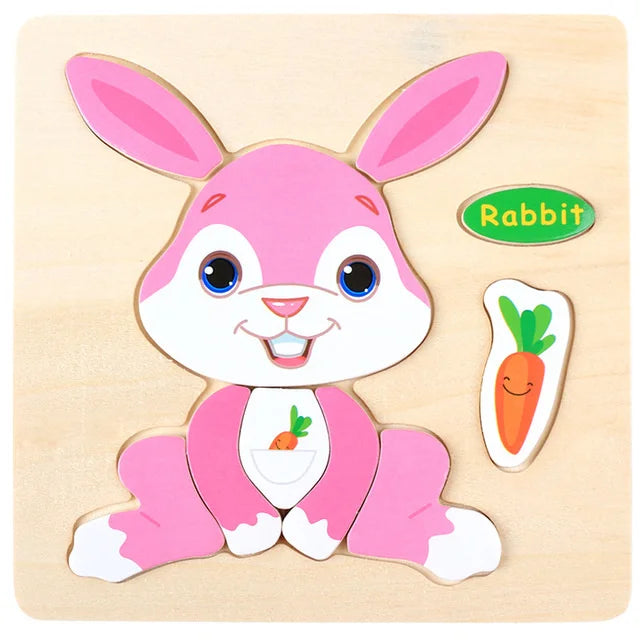 "JOUET" Jouets pour bébés : Puzzle 3D en bois, jeu éducatif pour enfants