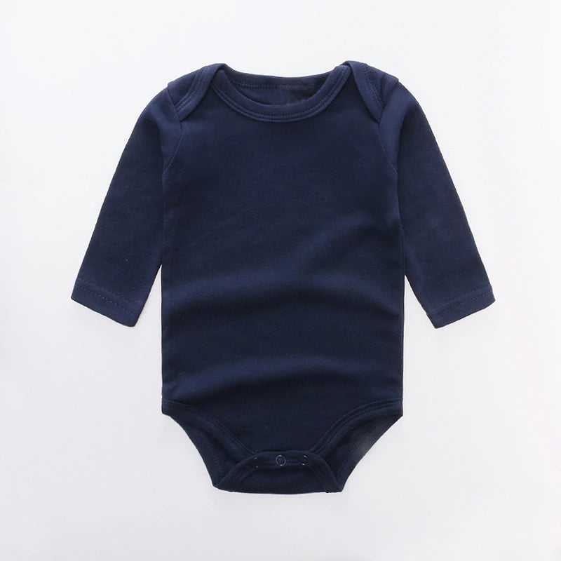 "COMBINAISON" Combinaison bébé unie garçon/fille à manches longues, 100 % coton, pour nouveau-né