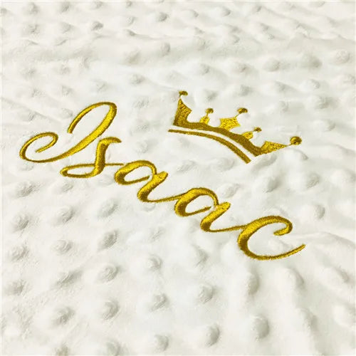 "SPECIAL RAMADAN" Couverture de bébé personnalisée avec nom pour nouveau-nés garçons et filles, couverture de poussette de berceau en polaire Minky personnalisée, cadeau