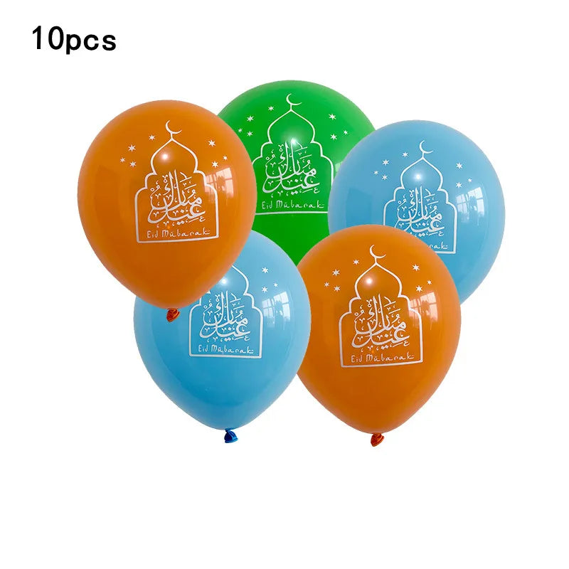 "SPECIAL RAMADAN" 10 pièces Eid Mubarak ballons en Latex ballons Ramadan Kareem décoration Ramadan Mubarak musulman islamique Festival fête bricolage décorations