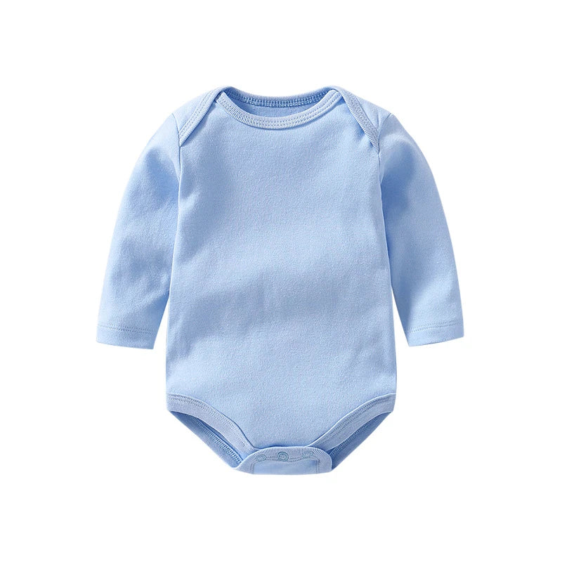 "COMBINAISON" Combinaison bébé unie garçon/fille à manches longues, 100 % coton, pour nouveau-né