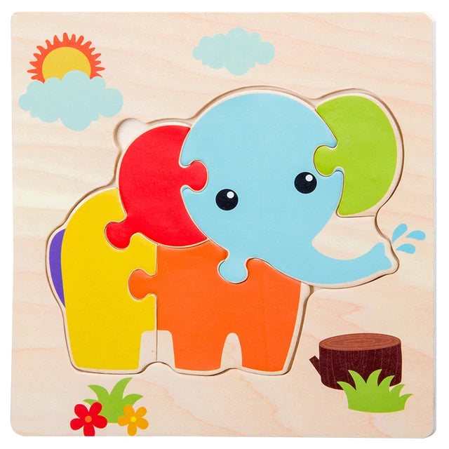 "JOUET" Jouets pour bébés : Puzzle 3D en bois, jeu éducatif pour enfants