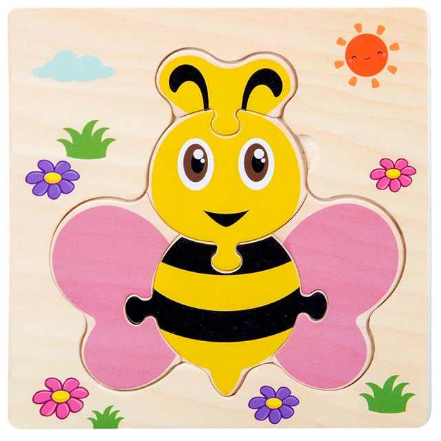 "JOUET" Jouets pour bébés : Puzzle 3D en bois, jeu éducatif pour enfants