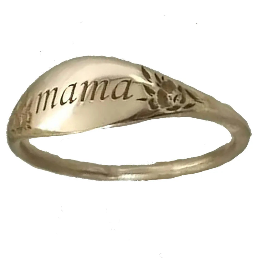 "BIJOUX" Bague « Mama » bague simple avec inscription, bijou pour femme