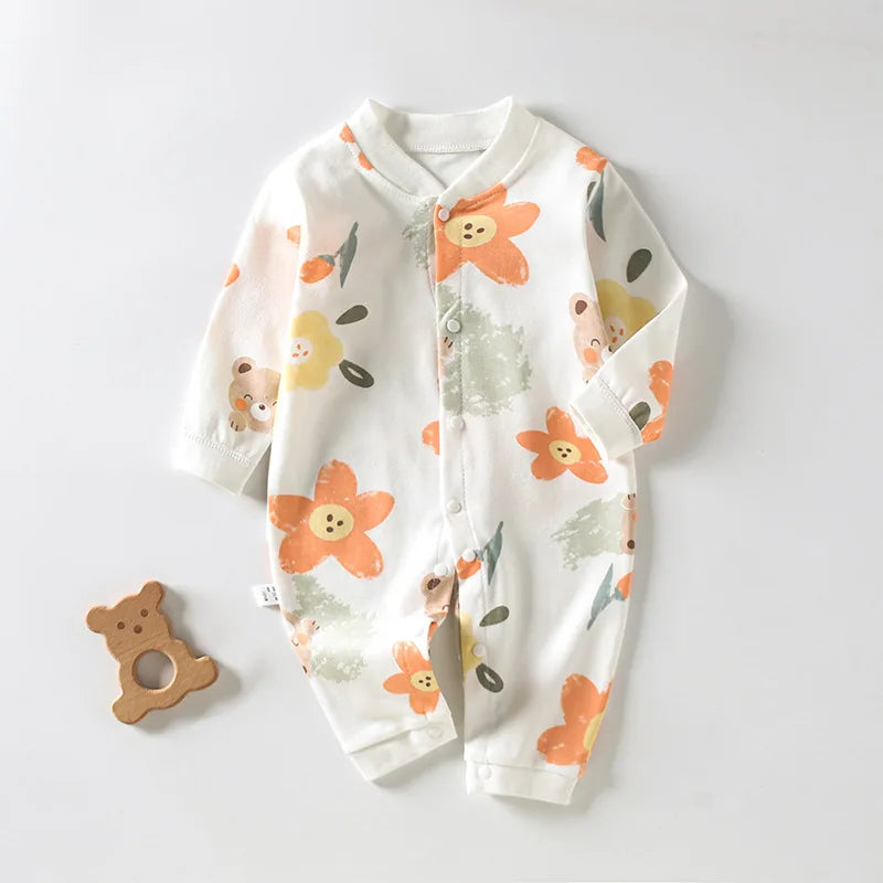 "VETEMENTS" Imprimés Mickey, combinaison confortable en coton pour bébé à manches longues