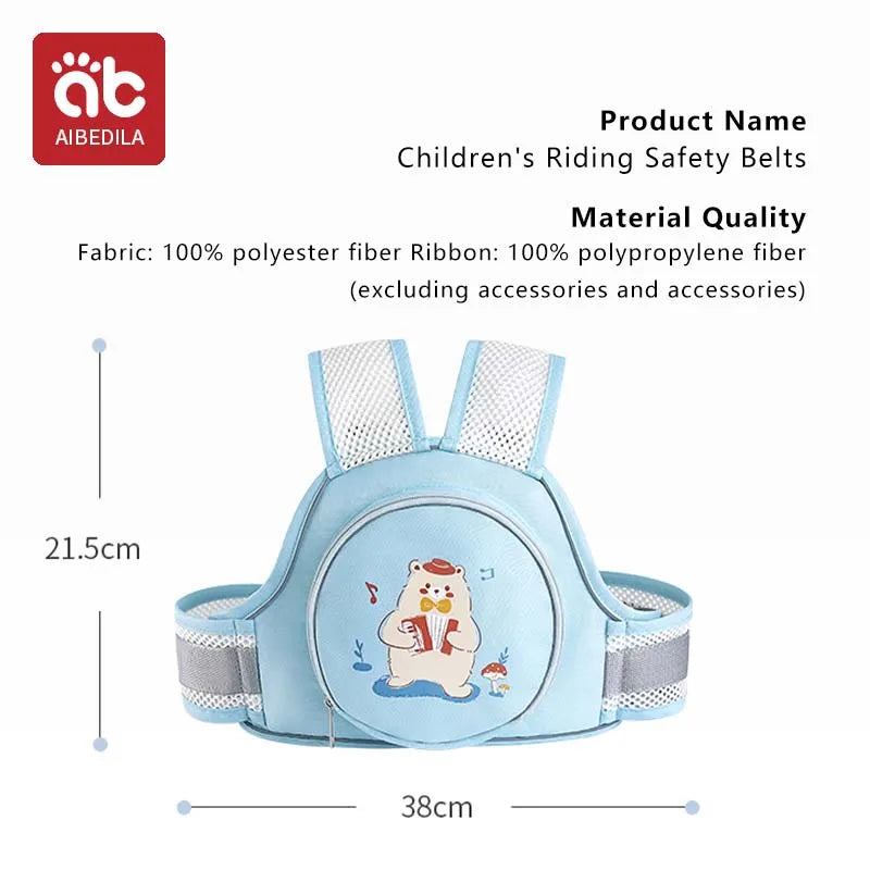 "ACCESSOIRE" Ceinture de sécurité enfant pour voiture électrique, vélo, moto, avec rangement, sangles de protection pour moto