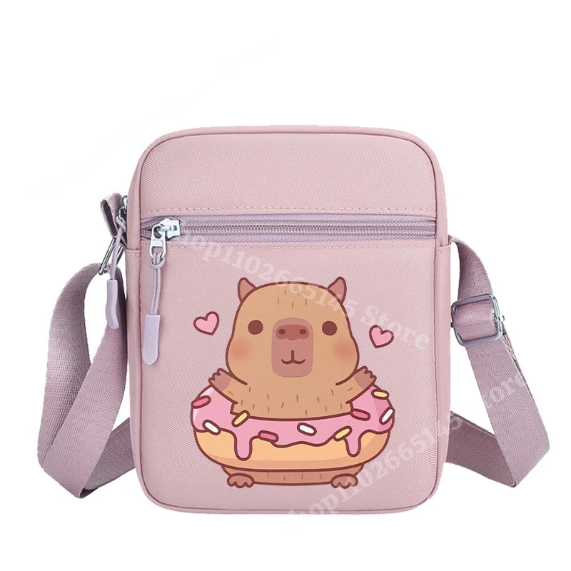Capibara Crossbody Bag Kids Kawaii Capybara Shoulder Bag Girls Boys Travel Messenger Pouch New Outdoor Sport Purse Children Gift