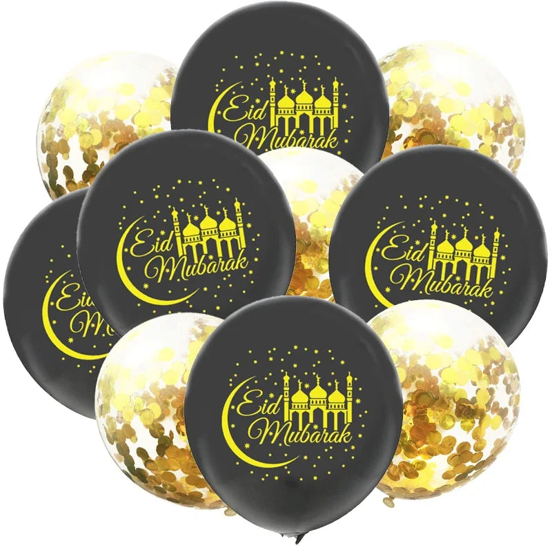 "SPECIAL RAMADAN" 10 pièces Eid Mubarak ballon en Latex Ramadan Kareem décoration Air Globos Ramadan Mubarak musulman islamique Festival fête fournitures 2024