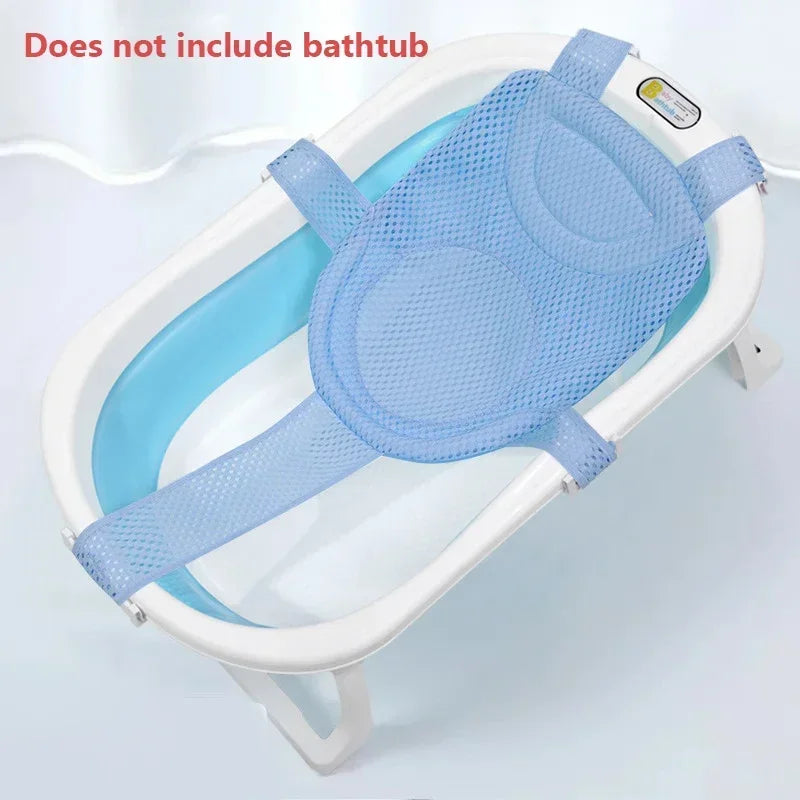 "ACCESSOIRE" Coussin de baignoire Portable pour bébé, réglable, coussin de douche, Support pour nouveau-né, tapis de siège pliable, siège de bain pour bébé, coussin d'eau flottant