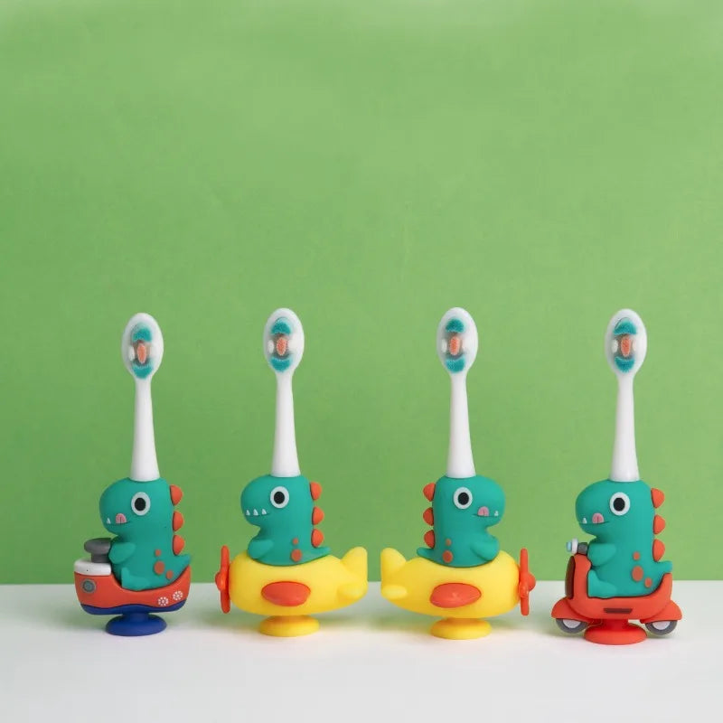 "SOIN" Brosse à dents pour enfants, motif dessin animé, poils souples, 0-6 ans, période de changement de brosse à dents