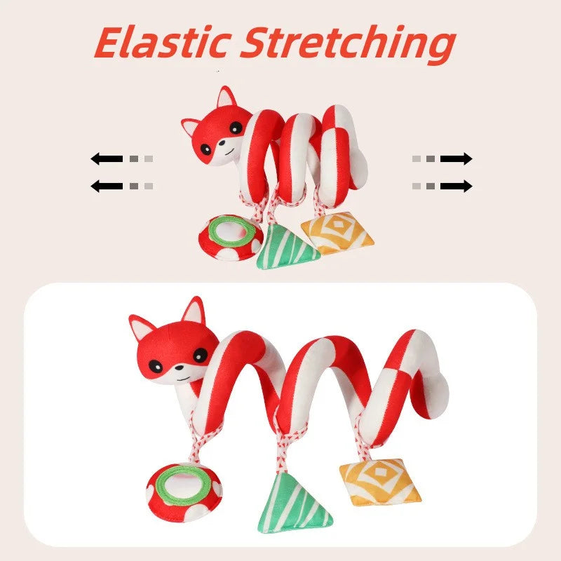 Montessori Baby Toys Kawaii Soft Plush Dolls Animal Strollers Pendant Toys for Newborn Boys Girls Toddler Birthday Gift