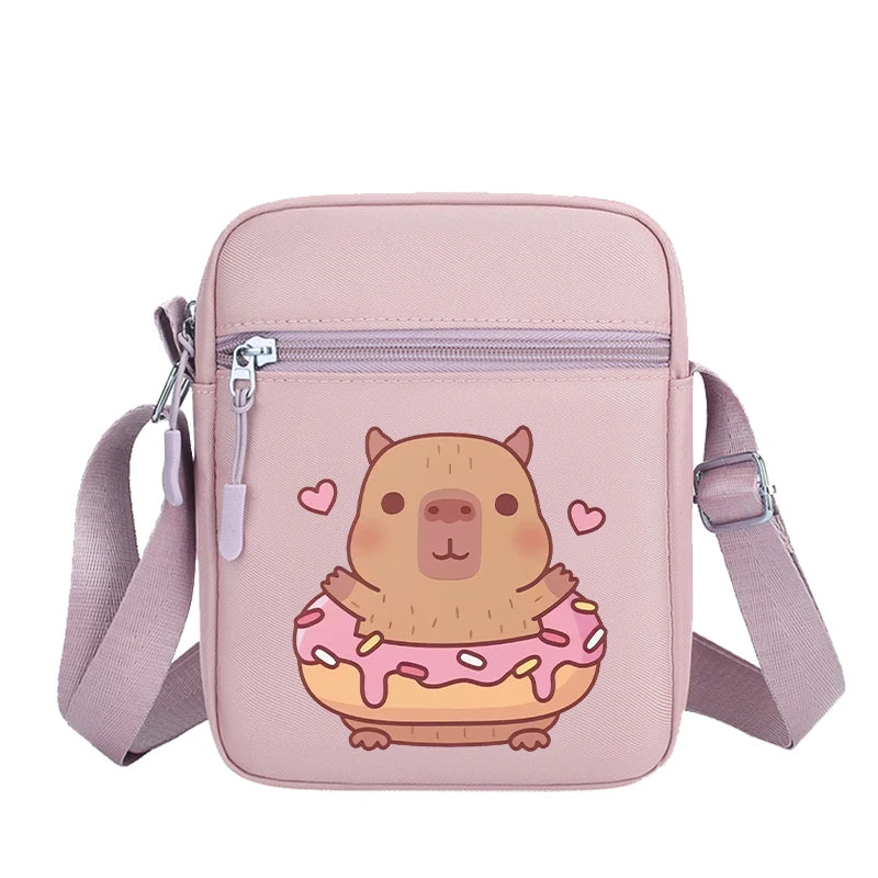 Capibara Crossbody Bag Kids Kawaii Capybara Shoulder Bag Girls Boys Travel Messenger Pouch New Outdoor Sport Purse Children Gift