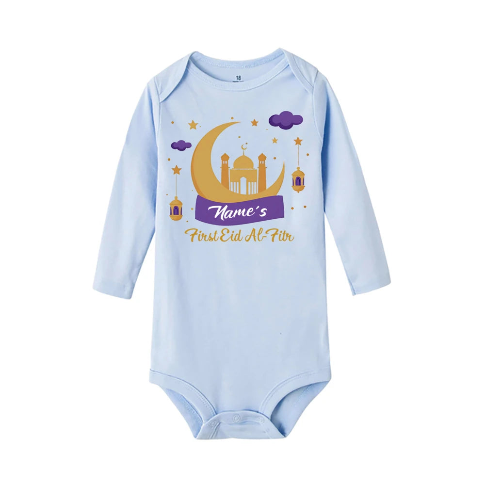 "SPECIAL RAMADAN" Personalized Baby Romper, First Eid Bodysuit with Name, Baby Outfit for Ramadan, Personalized Baby First Eid Romper Custom Name Newborn Eid Bodysuit Infant Ramadan Jumpsuit Islamic