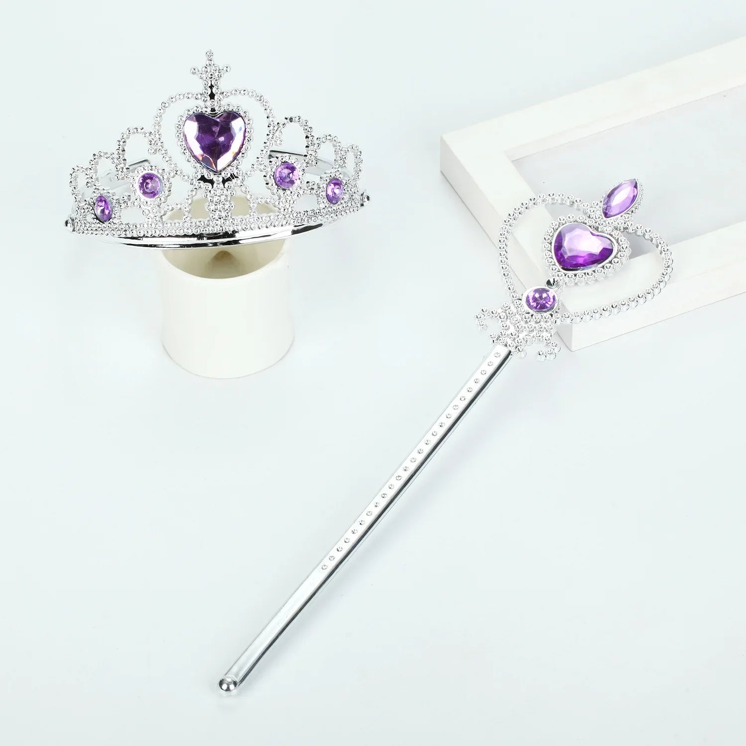 Princess Snowflake Diamond Stick Crown Set Magic Stick Queen Romance Princess Elsa Fairy Stick Children's Performance Props