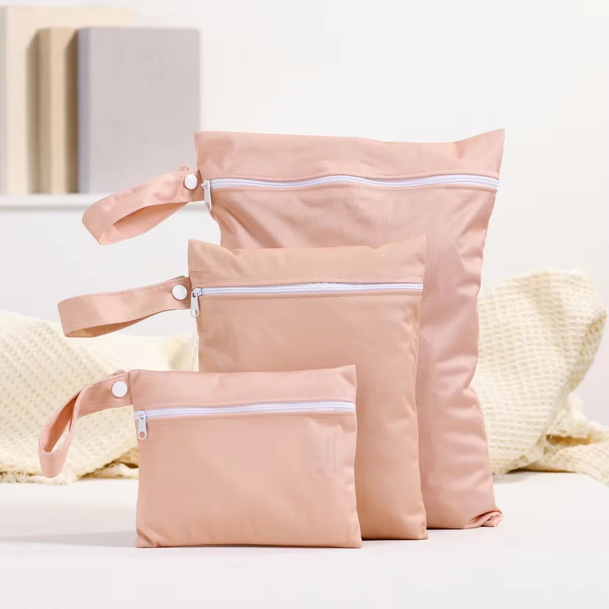 "ACCESSOIRE" 3PCS Tissu Recyclé Sac Étanche Humide Sec Sac de Couche Portable Sac de Rangement Sanitaire; 3PCS Recycled Fabric Waterproof Wet Dry Bag Portable Diaper Bag Sanitary Storage Bag