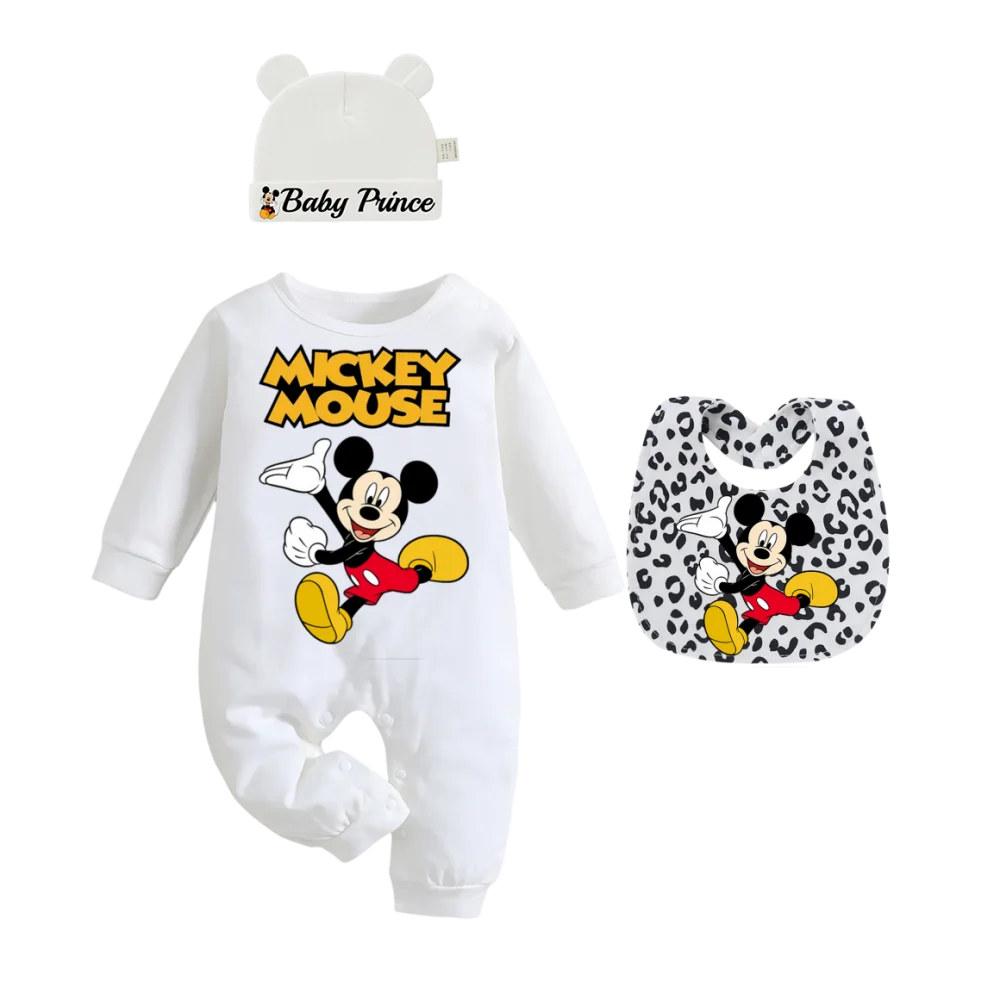 3 pieces/combinations of newborn gifts Baby bibs cartoon feeding drool pouches newborn crawling suits baby hats boy and girl