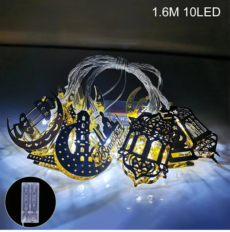 "SPECIAL RAMADAN" Eid Mubarak Moon Star Light String Ramadan décoration 2025 pour la maison musulmane Islam Party Decor Ramadan Guirlande lumière Al-Fitr cadeaux