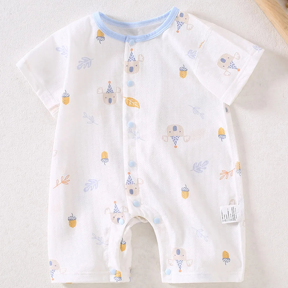 Baby Girl Romper Cotton Short Sleeve Summer Newborn Clothes Casual 1st Birthday Baby Boy Onesie New Arrival