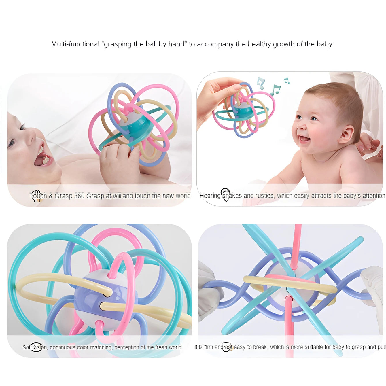 "JOUET" Jouets pour bébé : balle de dentition, hochet pour nouveau-né.
