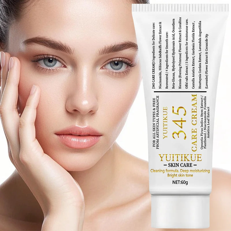 "SOINS"   Crème de soin, raffermit et lisse, texture légère non grasse, convient à tous les types de peau, sans parfum
