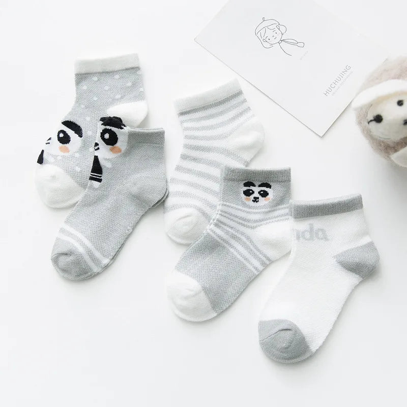 "CHAUSSURE" Chaussettes enfants en maille de coton, 0 à 2 ans, 5 unités/lot