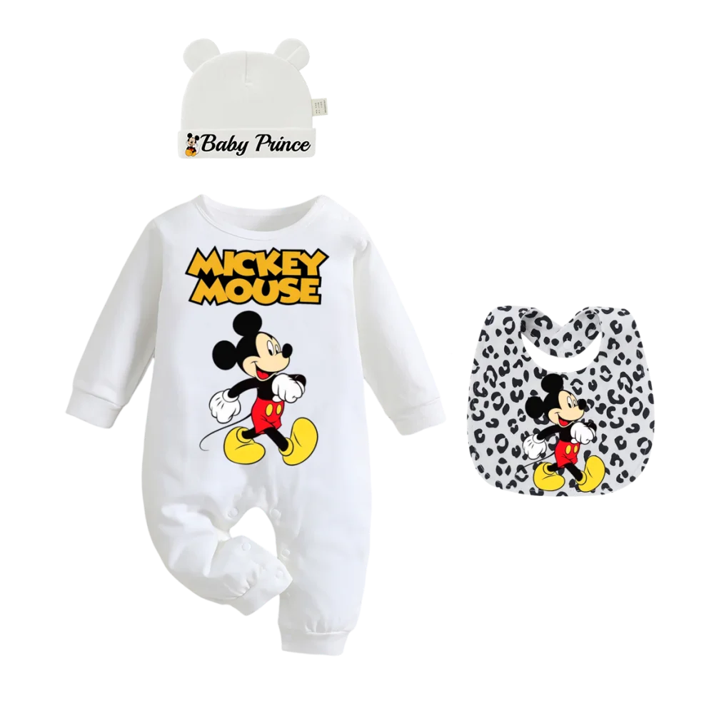 3 pieces/combinations of newborn gifts Baby bibs cartoon feeding drool pouches newborn crawling suits baby hats boy and girl