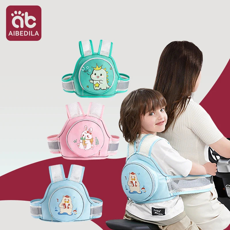 "ACCESSOIRE" Ceinture de sécurité enfant pour voiture électrique, vélo, moto, avec rangement, sangles de protection pour moto
