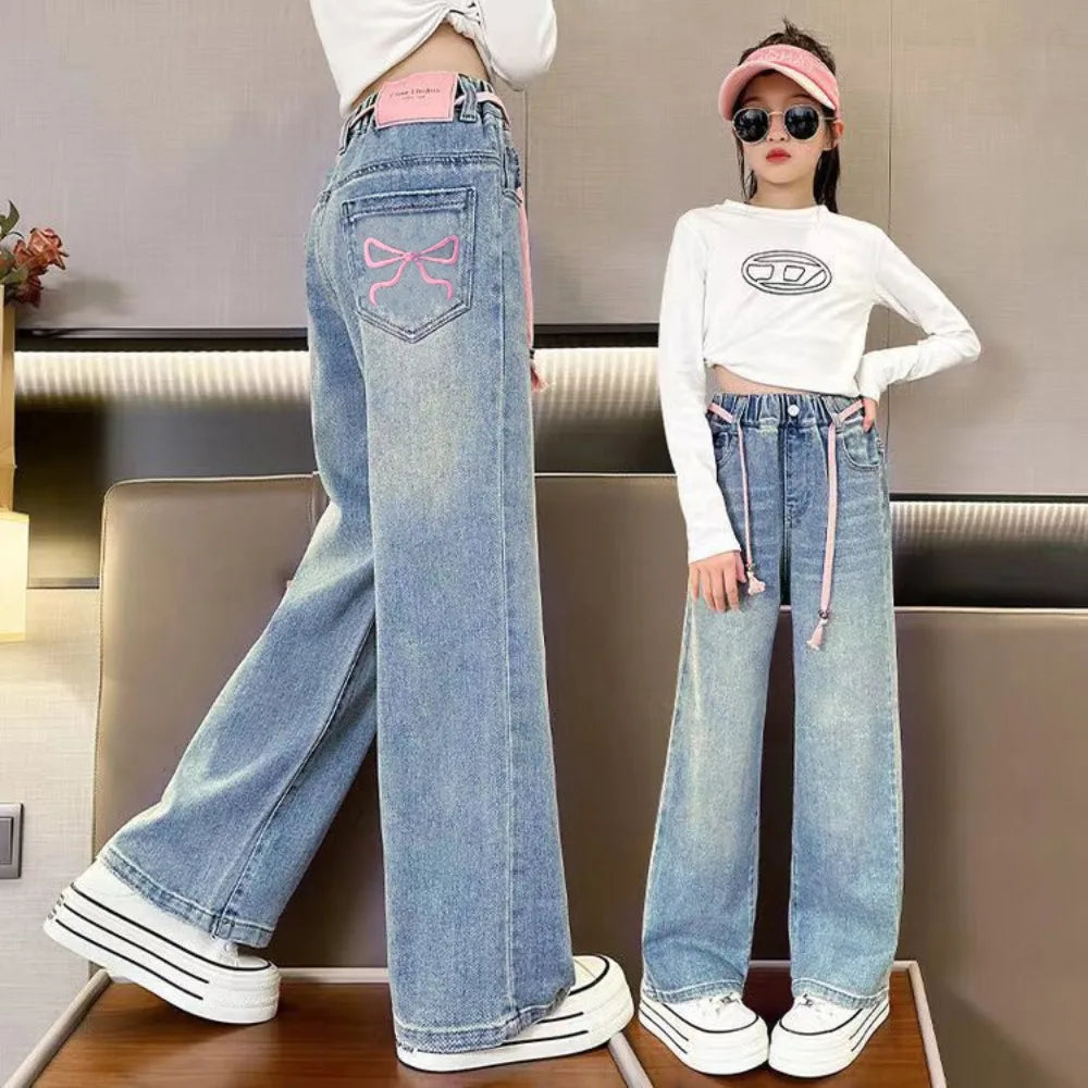 "VETEMENTS" Pantalons enfants, jean mode décontracté, Streetwear printemps, pantalons  filles