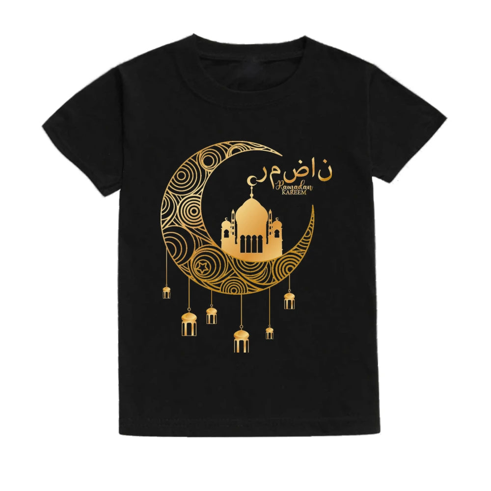 "SPECIAL RAMADAN" Ramadan Mubarak t-shirts for children, boys and girls, short sleeves; Ramadan Mubarak Kids Shirts Boys Girls Short Sleeve Tshirts Clothing Toddler Outfits Shirt Ramadan Gift Tee Children T-shirts