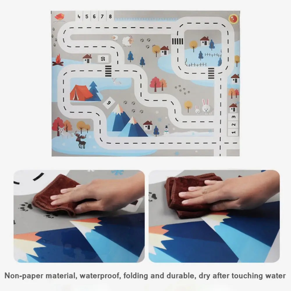130*100CM Baby Play Mat City Traffic Road Map Mat & Road car sign Foldable Nordic Style Kids Activities Rug Outdoor Picnic Mat