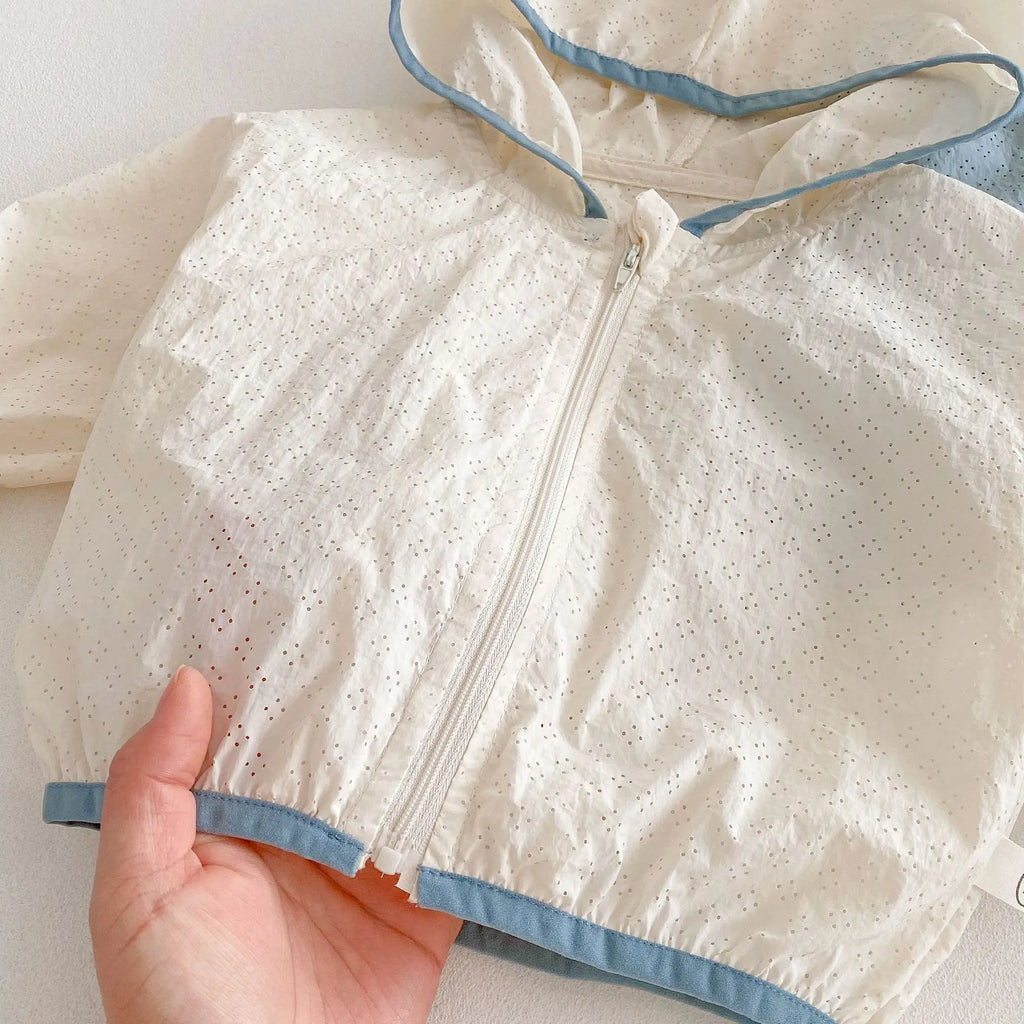 2025 Summer Kids Solid Color Cardigan 0-5 Years Boys Fashion Lightweight Korean Style Jacket Summer Outfit