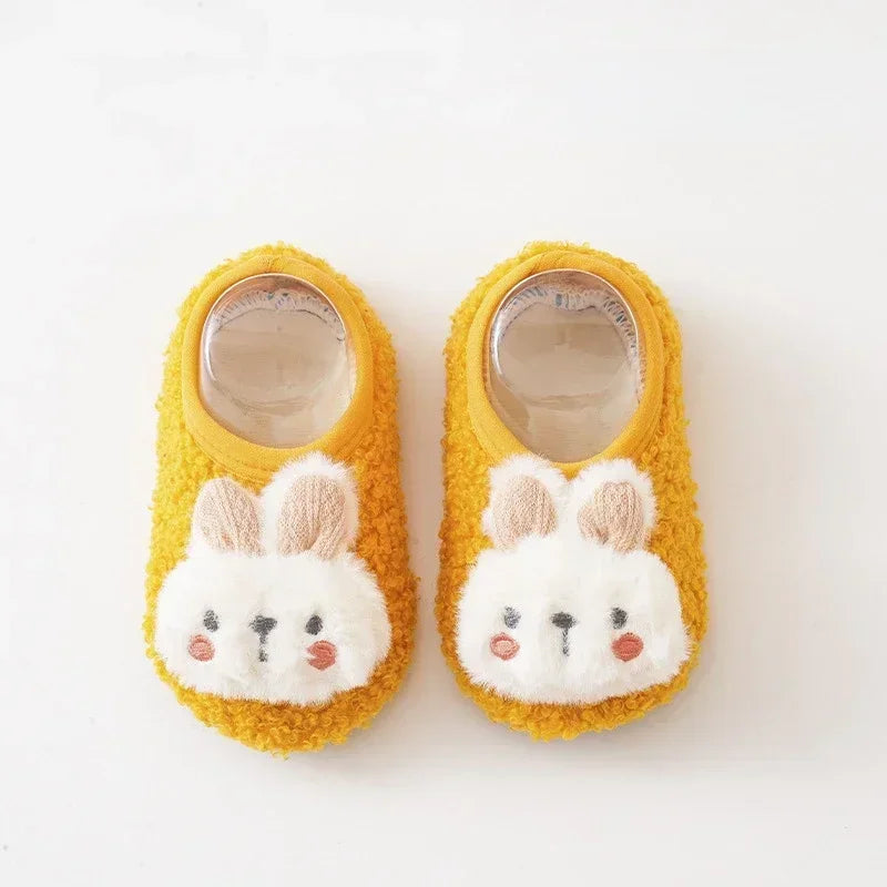 "CHAUSSURE" Pantoufles pour bébé en peluches, souples et antidérapantes, unisex