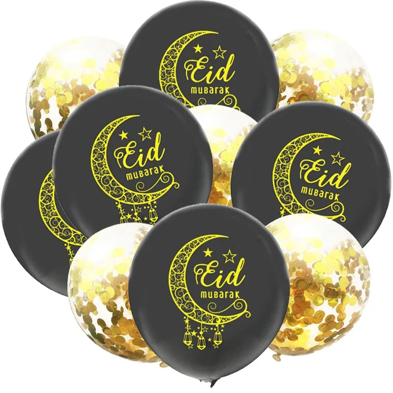 "SPECIAL RAMADAN" 10 pièces Eid Mubarak ballon en Latex Ramadan Kareem décoration Air Globos Ramadan Mubarak musulman islamique Festival fête fournitures 2024