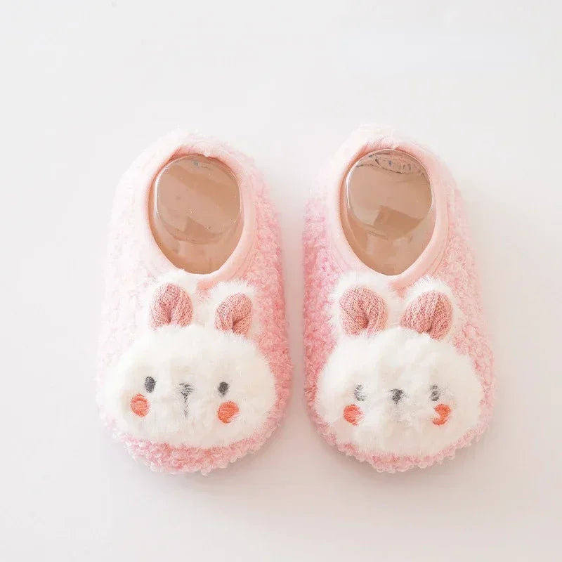 "CHAUSSURE" Pantoufles pour bébé en peluches, souples et antidérapantes, unisex