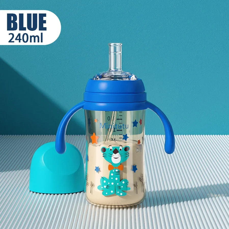 Newborn feeding kit (240ml) baby bottle, sipping cup and pacifier/safe PP+silicone nipple