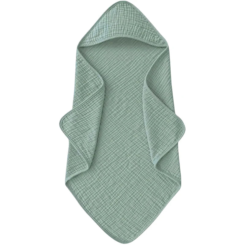 "ACCESSOIRE" Serviettes à capuche pour nouveau-né, 1 pièce, en mousseline de coton biologique, serviette de bain pour bébé, serviettes douces et absorbantes pour garçons et filles