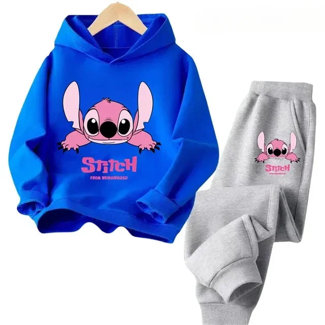 "VETEMENTS" NOUVEAU Sweat à capuche Stitch pour enfants, pull décontracté à motif dessin animé, garçons/filles