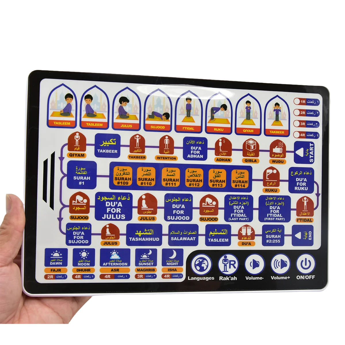 "SPECIAL RAMADAN" Islamic Tablet with Quran, Salah Kit, Prayer Pad for Muslim Children; Islamic Tablet with Quran, Prayer Kit, Salah, Prayer Pad for Muslim Kids, Arab Islam, Teach Prayer, Learning Machine, Early Toy