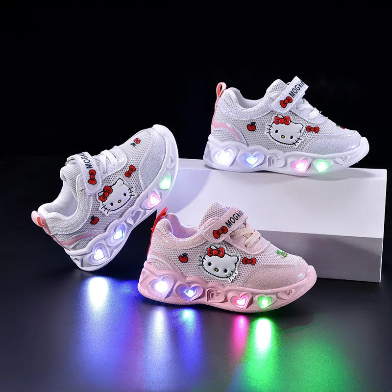 "CHAUSSURE" Chaussures décontractées pour enfants filles lumière LED dessin animé taille 21-30