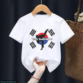 Newly Boys Tshirt Taekwondo Fighter Korean Martial Art Kick And Punch Graphic Print T-Shirt Kids Summer Toddler Tshirt Tops