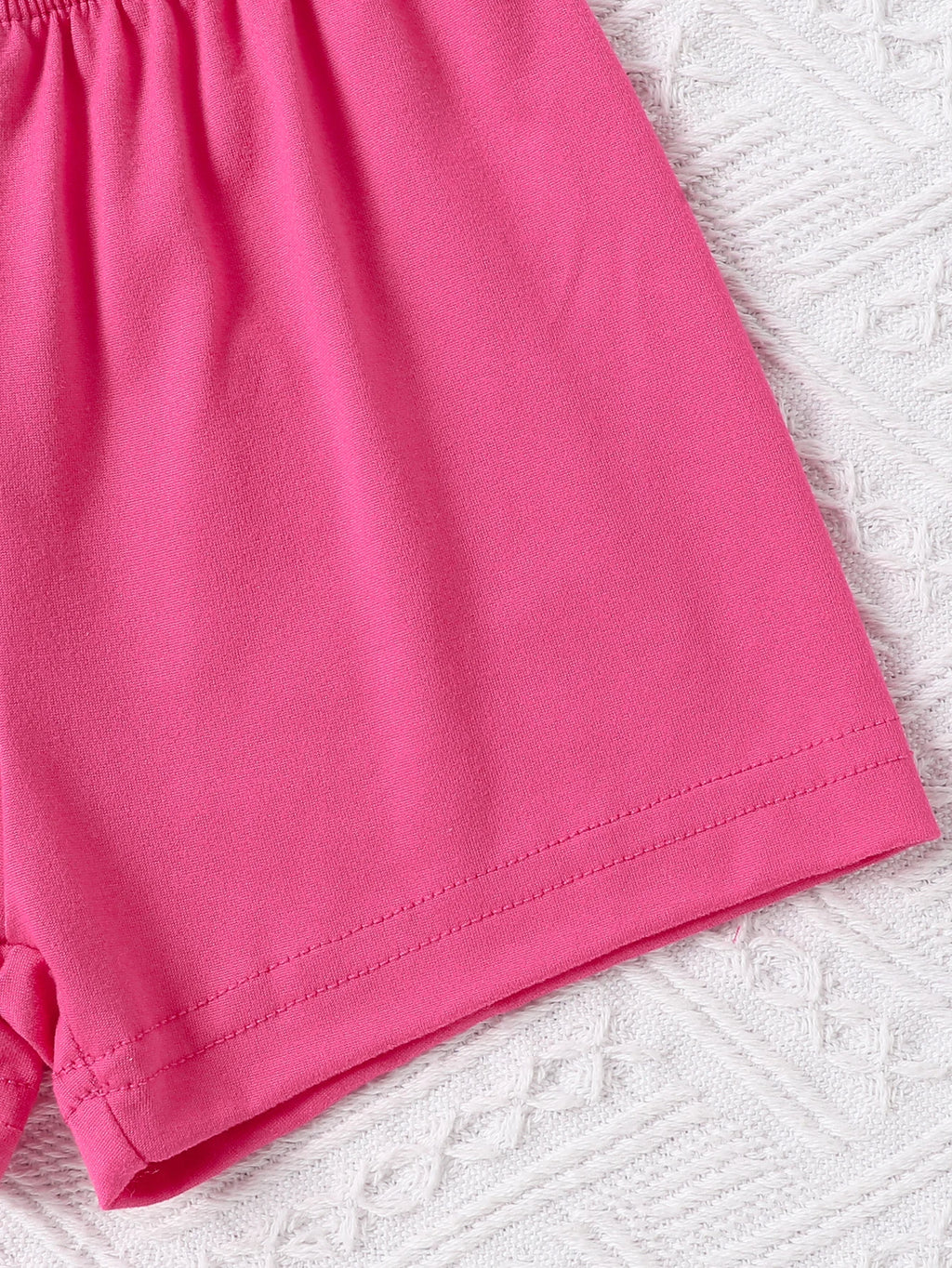 Baby girl cute cat pattern short sleeved top+casual shorts set suitable for outdoor sports