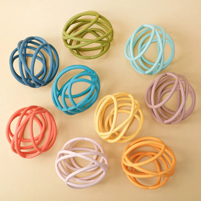 1pc Baby Silicone rodent Toy Ball Suitable BPA Free Baby Teething Chew Silicone Beads DIY Teething Necklace Toys