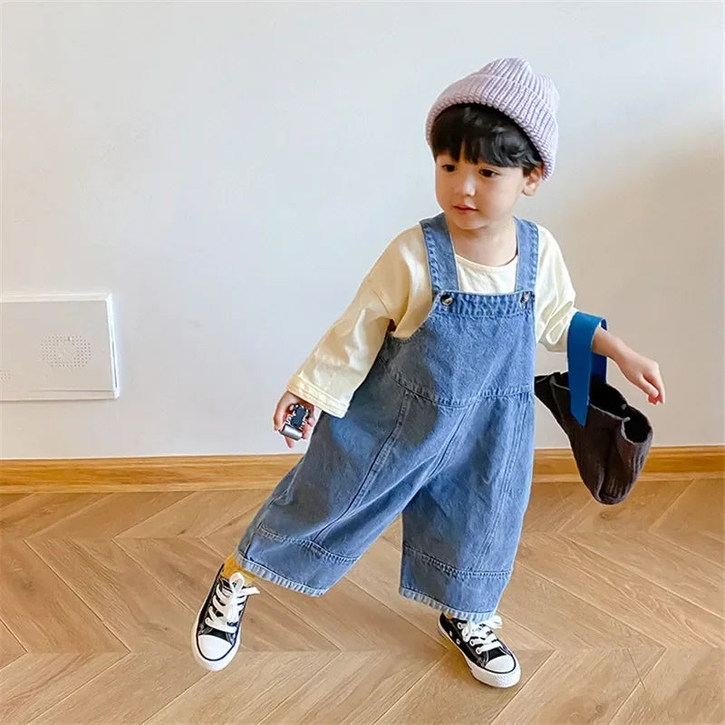 "VETEMENTS" Salopette décontractée pour enfants, pantalons à bretelle, garçons et filles, 1 à 7 ans