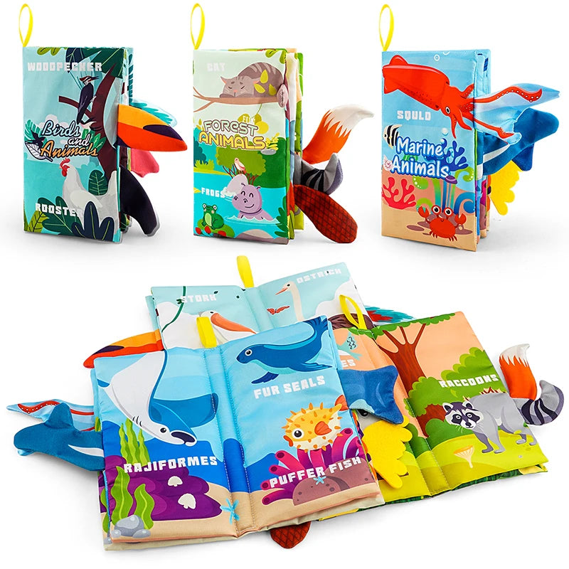 1PC Newborn 0-6 Months Baby Book, Touch and Feel Soft Book, Kids Toys Puzzle Montessori Toys